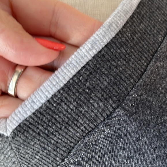 GREY STATE women’s eco friendly V sweatshirt / Terry inside relaxed fit gray M - Picture 5 of 12